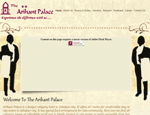 Tablet Screenshot of hotelarihantpalace.com